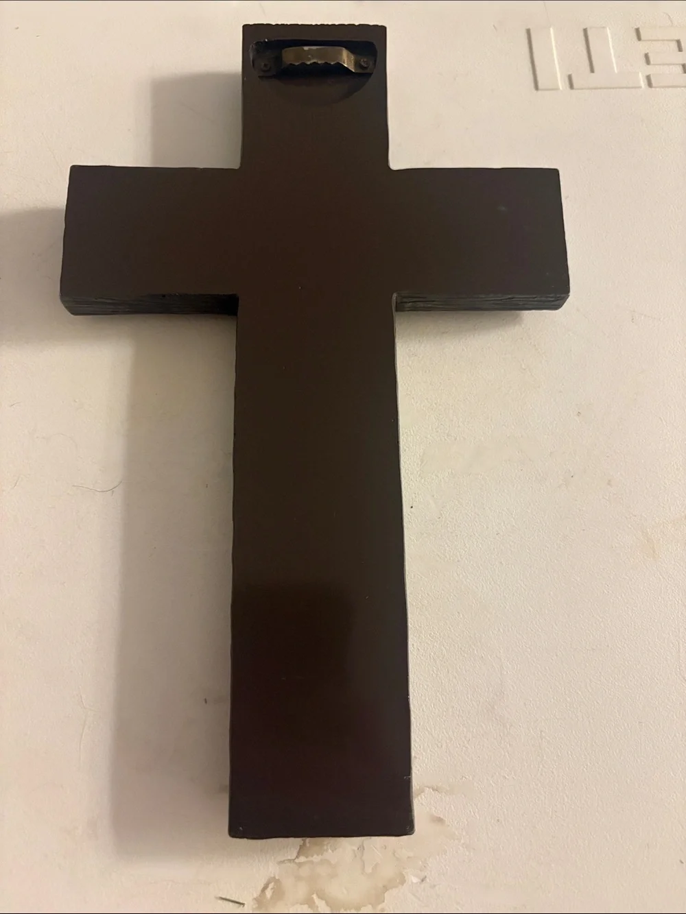 Christian Cross, Iron, Barn Wood, Sculpted Resin